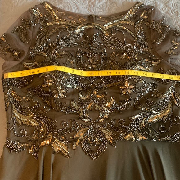 Xcape Evenings “Jerri” beaded short sleeve chiffon gown - Picture 6 of 13